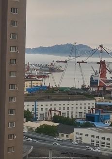 网友曝青岛八号码头海面上出现海市蜃楼奇观