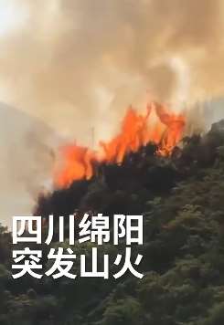 四川绵阳突发山火 当地已派出3个突击队救火