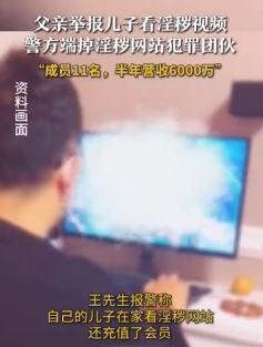 父亲举报儿子看淫秽视频 淫秽网站犯罪团伙被打掉