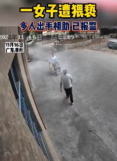 男子大白天街头猥亵女子 热心路人出手相助