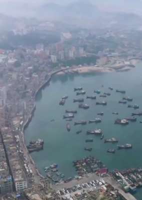 航拍福州北茭村美景 来这的游客都舍不得走