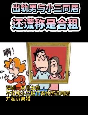 男子出轨与小三同居谎称合租