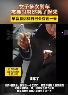 北京一女子多次刀划违停车辆被抓