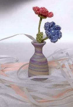 手工制作:迷你陶瓷小花瓶制作过程,简单太美了!