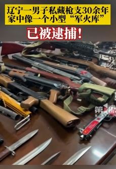 沈阳一男子家中私藏枪支被逮捕