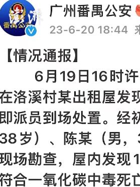 广州3男子出租屋内一氧化碳中毒身亡