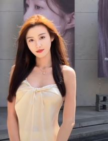气质女主播「小晗同学」时尚穿搭分享街头随拍 网友:好标致清秀的美人