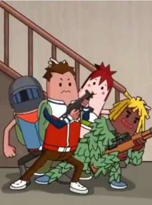 搞笑吃鸡动画：萌妹捡了20个急救包+100绷带，这下香肠队想死都难!