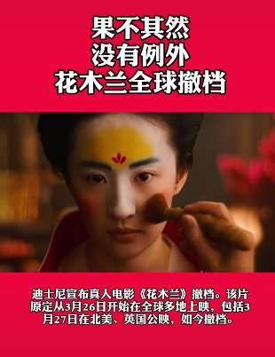 电影《花木兰》全球撤档