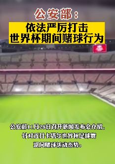 公安部:严打世界杯期间赌球行为