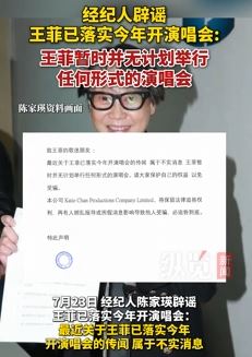 王菲今年要开演唱会？ 经纪人辟谣：暂无计划