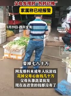 12岁男孩玩游戏花掉父母几十万血汗钱 家属：发现时已晚，已报警！