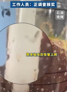 济南一女子称买瑞幸咖啡喝一半发现蠕动活虫