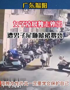 女子凌晨独自外出遭陌生男子尾随掀裙猥亵