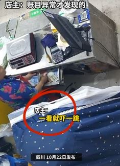 大妈看店收银偷钱 一年半偷走二三十万