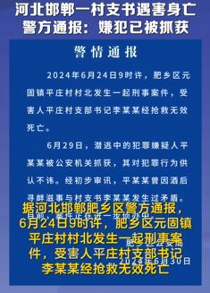 河北一村支书被杀 警方通报来了