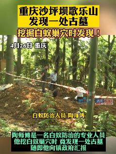 重庆歌乐山发现一处古墓 暂无法判断具体年代