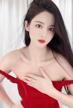 小姐姐「梦儿」穿露肩红裙迷死人,问有没有对我一点点心动!网友:酒中五粮液!