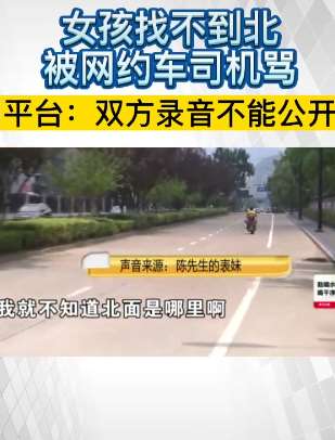 女乘客找不到方向被网约车司机辱骂