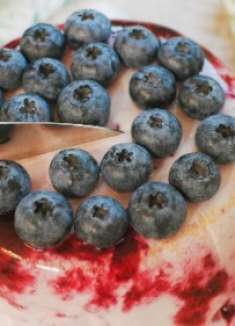 对眼睛很好的蓝莓蛋糕，低卡无负担好吃哦