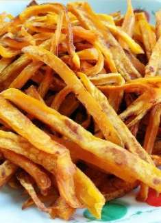 爱吃红薯条要收藏,在家做,简单好学又香甜软糯,美味的零食小吃