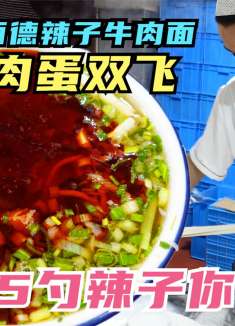 挑战兰州西德辣子牛肉面，地方偏生意火，肉蛋双加15勺辣椒真过瘾