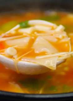 达人美食:懒人版面片汤的做法鲜香营养好喝还暖胃