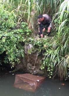 阿琪这捕鱼神器厉害了，投入深潭几分钟就能搞上靓货，这下过瘾了