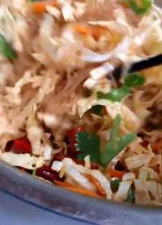 大厨教你白菜拌粉丝的做法,讲解详细,清脆爽口开胃解腻