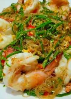 泰国美食烹饪：香辣虾仁粉丝，满满的蒜香味，重口味的最爱！