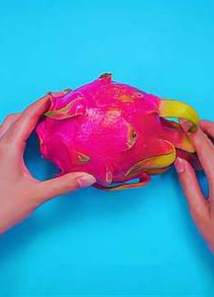 火龙果换成这种切法，瞬间高大上，招待朋友特有面儿