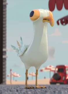 创意动画：一只在大街上觅食的鸟