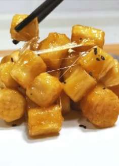 拔丝山药，如何熬制成功的糖汁是关键，原来这么短