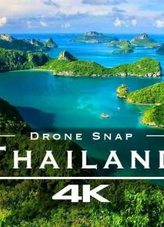 4K航拍下的泰国：椰林、稻田与佛塔的田园画卷