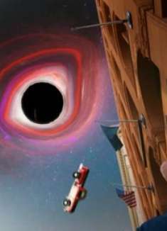 黑洞流浪到地球上空,人类全飞上天,面条一样被无限拉长