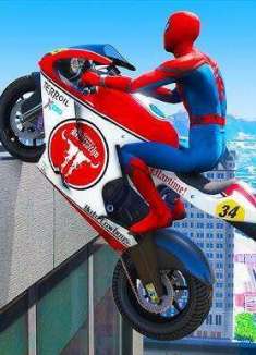 「GTA 5」蜘蛛侠飞跃挑战！摩托特技+高能翻车瞬间