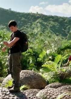 大伙还以为踩在岩石上，不料转身一看，立马疯狂逃窜