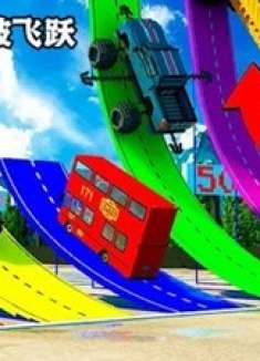 模拟器：汽车90斜坡飞跃，超越999米距离，马力太强劲了