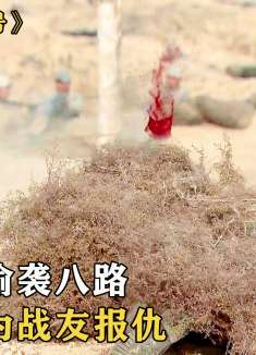 鬼子伪装成草团偷袭八路，八路愤怒，为死去的战友报仇