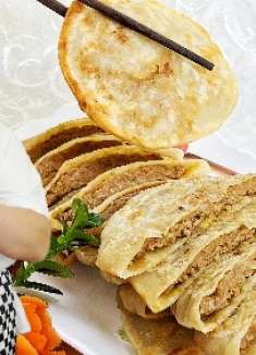 东北搅面馅饼，不揉面不擀面，学详细的配方比例，真正的皮薄馅大