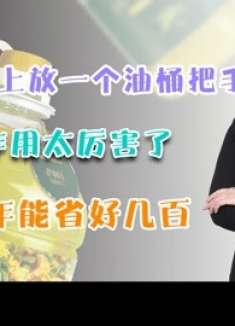 洗碗池上放一个油桶把手，太实用了，一年能省好几百，高手在民间