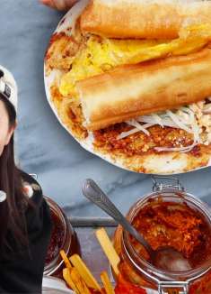 云南版煎饼果子!大米做成饼卷菜吃,6元一个比胳膊粗,拿着厚实