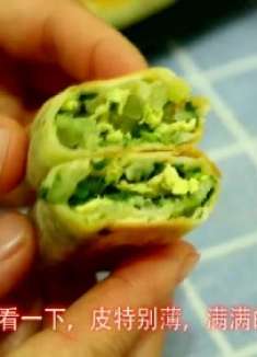 不敢外出买早餐,来试试这个,土豆韭菜春卷#家常菜