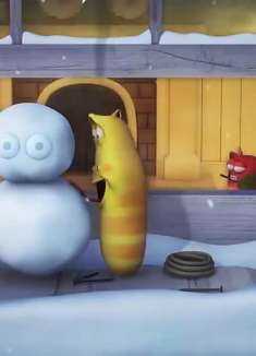 爆笑虫子，大黄和小红在大雪天里冻僵了