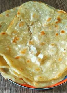 立秋了,我家喜欢用面粉这样烙饼,加一勺油,一搓一卷太好吃了