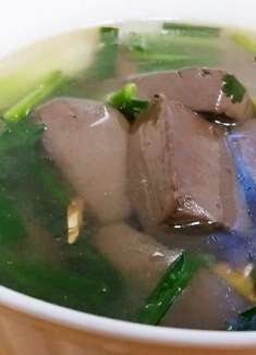 广东靓汤，猪红滚汤，去尘排毒，入口滑嫩，真好喝！