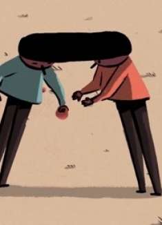 两人头发被连在一起，怎么挣扎都断不了，越来头越疼！