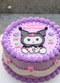 复古库洛米蛋糕，用翻糖来做也挺简单的 