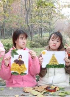 新挑战就地取材作画，胖妞能逆袭成为胜者吗？