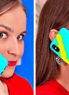 手一碰就会变色的手机壳，美女用指甲油完美改造，瞬间成为焦点！